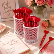 1/5 Bolígrafos para la temporada de vuelta al colegio - Bolígrafos con punta de bola en forma de corazón, adecuados para oficina, escuela, Navidad, Día de San Valentín y suministros para fiestas de boda, proyectos. Uso escolar. - A - Ver 3