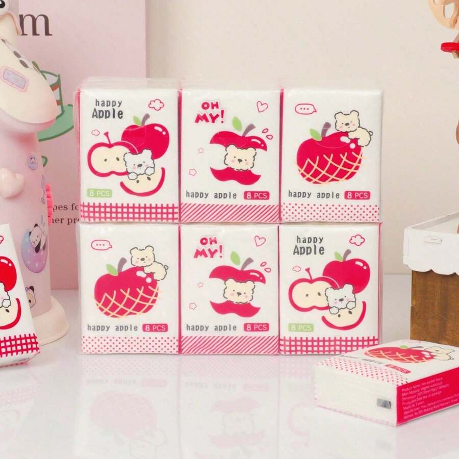 1pc-Mini Portable Pocket Tissue Handkerchief Paper For Easy Carrying-Two Kinds Of Packages Come With Random - Multicolor - View 1