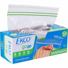 Go Resealable Sandwich Bags 50 Pieces - Multicolor - View 4