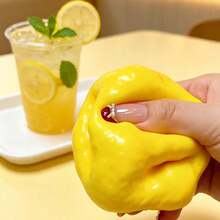 1pc Handmade Crunchy Color-Changing Lemon Ball, ASMR Tactile Stress Relief Squeeze Toy, Portable Fingertip Toy, Suitable For Kids, Teens And Adults, Holiday Party Gift - Multicolor - View 4