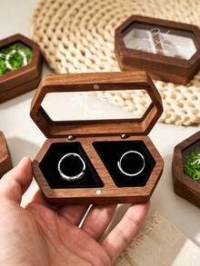 Kotak Cincin Pernikahan Kayu Kustom, Tempat Cincin Dua Slot yang Dipersonalisasi, Kotak Cincin Pertunangan dan Upacara, Hadiah Sempurna untuk Pacar, Baik untuk Ulang Tahun, Pertunangan, atau Pernikahan. - MultiWarna - View 5