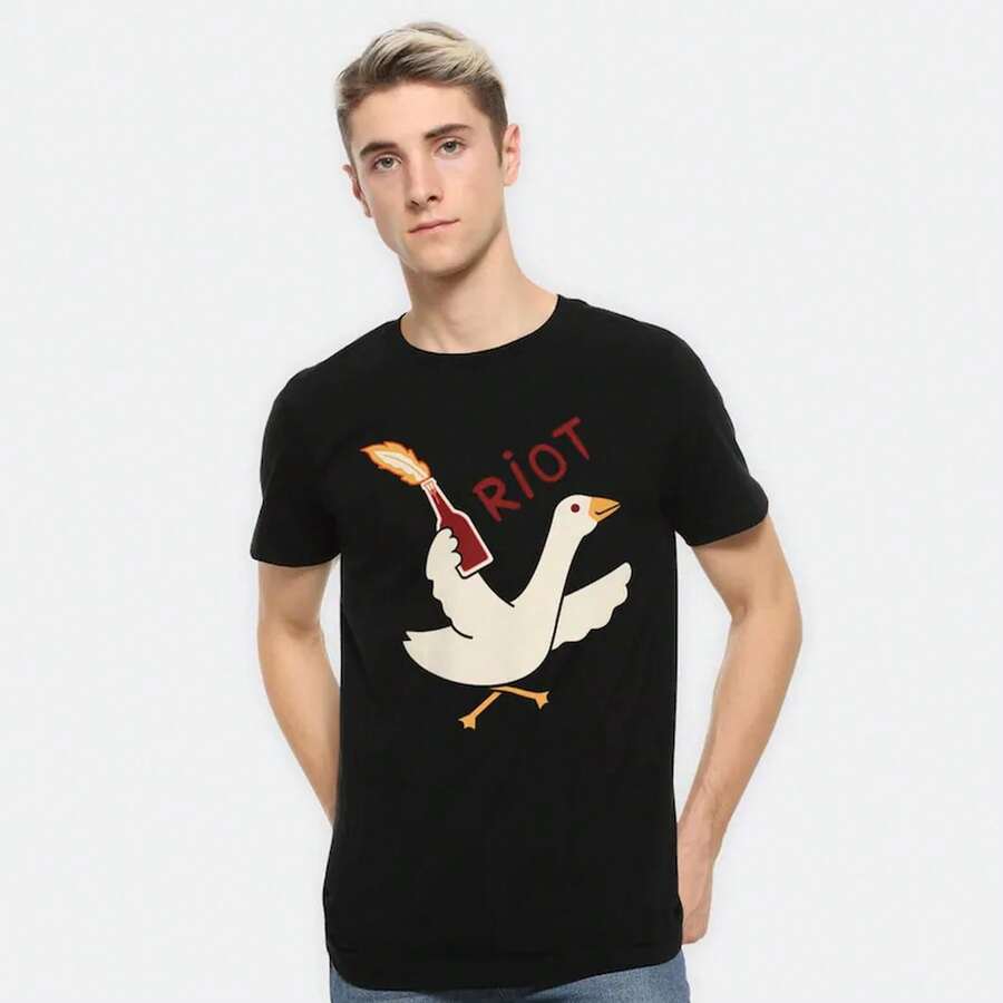 Camiseta Riot Goose, Tallas para Hombre y Mujer (KIT-987078) - Negro - Ver 1