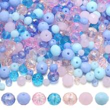 1 Pack Blue & Pink Glass Crystal Point Beads, Random Color Shades (Random Quantity Per Color) - Multicolor - View 6