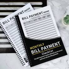 3/1 Spiral Bound Bill Payment Tracker Notebook, Monthly Budget Planner With Expense Payment Records & Savings Overview, Durable Paper English Version Financial Management Book, Suitable For Students, Office Workers, Home Budget Management - Multi-style 2 - View 9