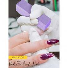 3/5/10/15 PCS Nail Buffer Block, Medium/Fine Grit 100/180 Finishing Buffers For Acrylic Nails Gel Polish Nails, 3 Way Professional Pedicure Manicure Buffer Kits - Multicolor - View 2