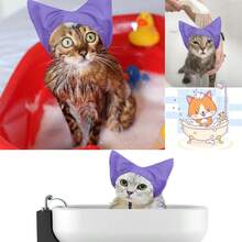 Cat & Dog Waterproof Bath Cap, Cat Swimming Ear Protection Waterproof Head Cover, Bath Head Cover Prevents Water From Entering Ears - Multicolor - View 4