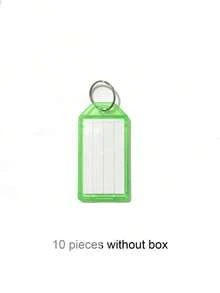 Plastic Keychains, 20 Pieces Per Box Or 10 Pieces Per Pack, Equipped With Storage Boxes, Key Rings And Label Windows, Available In 5 Colors. - Multicolor - View 10