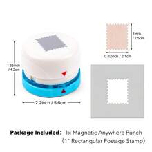 1Inch Magnetic Craft Hole Punch,Everywhere Anywhere Punch, Precise Positioning Framed Window Paper Punches For Paper Crafting Scrapbooking DIY Card Making Arts Crafts Supplies - Single Piece - View 13