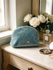 Miu Miu Fresh Mist Blue Velvet Mini Makeup Organizer Bag, Suitable For Lipstick, Earrings, Makeup Brushes Classification, Wedding Guest Surprise Gift MIUMIU-GIFT-24 - Baby Blue - View 2