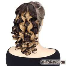 Synthetic 14Inch Claw Clip On Body Wave Ponytail Extension For Women Daily Party Use 6 Colors Heat Resistant Pony Tail Hairpiece - Multicolor - View 2