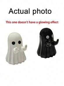 Cute Black And White Ghost Decor, Creative Fashion Halloween Decoration, Enhances Holiday Atmosphere, Suitable For Home, Room, Wedding And Birthday Party Decoration, Ideal Personalized Holiday And Halloween Gift, Christmas Decor - A - View 8