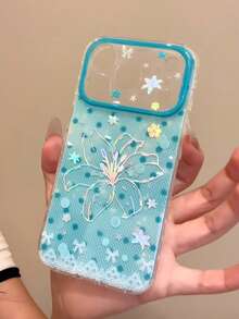 Casing Ponsel Premium Motif Kotak-kotak Rhinestone Merah Muda Ceri, Kompatibel dengan Apple 16/17 Pro Max/ 15 Pro, Pelindung Anti Jatuh untuk Wanita, Desain Baru yang Kreatif - MultiWarna - View 4