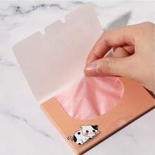 600 Peças Folhas Absorventes de Óleo em Cores Variadas, 6 Pacotes Pequenos por Saco, Remove Facilmente o Excesso de Óleo Facial, Mantém a Pele Fresca e Livre de Óleo. Item de Beleza Essencial, Portátil, Adequado para Todos os Tipos de Pele. - Multicolorido - Visão 3