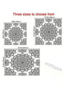 1 chiếc lều cắm trại ngoài trời in 2D, vải che nắng họa tiết Mandala, mái che nắng và bạt cắm trại leo núi, có thể giặt được, phù hợp cho nhiều bối cảnh như vườn, cắm trại, bãi biển, không bao gồm cọc chống - Nhiều màu - Xem 11