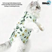 1pc Pet Anti-Licking Clothing, Lightweight & Breathable, Spring/Summer/All-Season, Tie-Up Design Comfortable, No Tightness On Four Legs, Protective Pet Outfit For Cats/Small Dogs - Multicolor - View 7