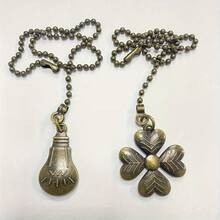 1 Set Ceiling Fan Pull Chain Ornaments Extension,12 Inches Lighting And Fan Beaded Ball Fan Pull Chain Extender With Connector, Dragonfly And Butterfly Ceiling Fan Pull Chain - Star - View 6