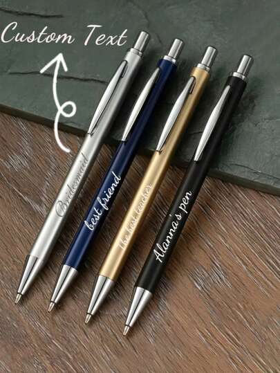 1/10/20pcs Customized Ballpoint Pens, Engraved Logo, Click Pens, Personalized Gifts For Friends, Birthday Party Guests, Hostess, Guests, Family, Suitable For Birthday, Wedding, Teacher's Day, Anniversary, Office Supplies, Stationery, Back To School