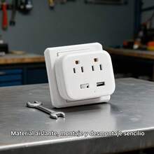 Minimalist Universal Power Adapter And Multi-Outlet For Home And Office - US A Type Plug(110-127V) - View 1