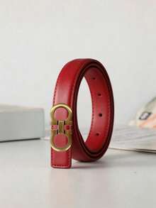 Women's 8-Shaped Buckle Denim Jeans Casual Pants Decorative Belt Versatile Women's Waist Belt - Multicolor - View 2