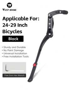 WEST BIKING Upgraded Aluminum Alloy Bicycle Kickstand Sturdy And Durable Freely Adjustable Angle Bike Stand Built In Spring Strong Support Cycling Kickstand Suitable For MTB Road Bikes Bicycle Accessories - Multicolor - View 11