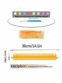 1 Set Handmade Knitting Tool Kit, Includes Knitting Frame, DIY Knitting Tools, Crochet Hooks And Random Color Accessories, Suitable For Making Blankets, Scarves, Hats, Shawls And Knitted Sewing Works. - Multicolor - View 9