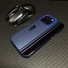 [Spedizione 24h da DE/FR/ES] Custodia per telefono geometrica nera minimalista con doppia striscia da corsa, cover protettiva opaca antiurto, regalo di compleanno e festivo elegante per iPhone 11/11Plus/16e/17/17Air Pro Max, Galaxy S21/S22/S23/S24/S25/S26 Ultra/FE/Edge/Plus, guscio con stampa di linee sportive semplici per appassionati di auto, accessorio quotidiano - 1 - Visualizzare 6