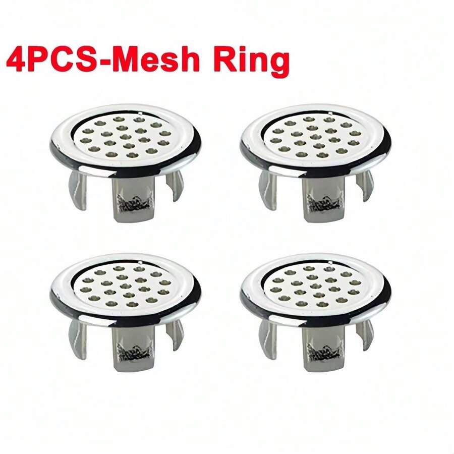 2/4PCS Plastic Bathroom Kitchen Basin Sink Overflow Cover Ring Insert Replacement Hole Round Drain Cap Basin Accessory