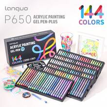 Languo 144/90/72/54/36色丙烯顏料筆套裝,1.0mm精準顯色大容量墨水,適用於線條繪圖、上色、勾邊與色彩混色,可用於玻璃、陶瓷、塑膠、木材、石頭、布料、紙張等多種材質,優異的色彩覆蓋力 - 套裝 - 查看 3