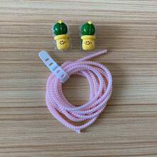 Flower Design Cable Protector, Anti-Breakage Charging Cable Protector, Compatible With IPhone 12-15/16, Type-C & Lightning Data Cable Protector, Cute Decorative Charging Cable Protector - Multicolor - View 12
