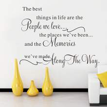 1pc Home Memories & Inspirational Quotes Wall Sticker, Easy Peel Removable Cursive Font PVC Decal, Suitable For Living Room Sofa Background Wall, Bedroom Entryway Wall Decoration - Text Stickers - View 3