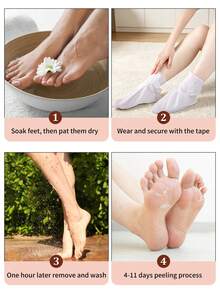 5 gói mặt nạ tẩy tế bào chết cho chân, làm mềm da chân, chăm sóc SPA tại nhà - mặt nạ chân axit lactic tẩy tế bào chết, dưỡng ẩm và nuôi dưỡng - Xem 7