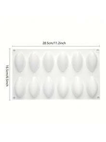3D Mango‑Shaped 12 Cavity Silicone Mold, Food‑Grade Reusable Tray For Mousse Cakes, Chocolate Truffles And French Dessert Making - Multicolor - View 2