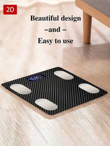 Smart Body Weight Scale, Digital Bathroom Scale, Smart Digital LED Weight Scale, Bathroom Tool, Max Capacity 400 Lbs/180 Kg, Tempered Glass Surface, Temperature Detection, Uses AAA Batteries (Not Included) - Multicolor - View 8