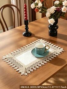 ABEST6522 Home&Living store 100% 聚酯纖維刺繡長方形正方形桌布 桌巾 家居裝飾 派對裝飾 婚禮系列 1件裝 - 彩色 - 查看 14