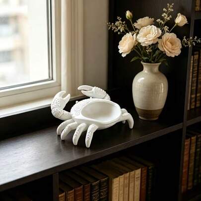 Crab Shaped Jewelry Stand - 3D Printed Jewelry Tray - Suitable For Vanity, Entryway, Bedroom Jewelry Storage And Organization, Entryway Item Storage