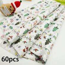 10/30/60 Sheets Cartoon Christmas Tree Colorful Lights Snowman Pattern Wrapping Paper - 50*35cm Gift Wrapping Paper, Suitable For Christmas Gift Decoration, Birthday Gift Wrapping, Bouquet Wrapping, Gift Bag Filler And Party Gifts, Seasonal Wrapping - Multicolor - View 12