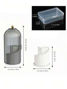 Dust-Proof Rotating Storage Box, Transparent Sliding Lid Design, 360° Free Rotation, Multi-Compartment Large Capacity, Easily Store Toothbrushes, Toothpaste, Makeup Brushes And Other Items, Elegant And Versatile For Various Scenarios - Multicolor - View 9