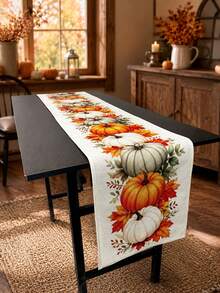 Taplak Meja & Daun Maple Musim Gugur, Taplak Meja Makan Tekstur Linen Musim Panen, Dekorasi Restoran Gaya Rumah Pertanian Thanksgiving, Dekorasi Meja Pesta Dapur Rumah Musiman - Berbagai gaya - View 7