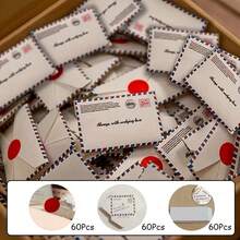 Bộ 90/180 phong bì mini kèm thư tình, ghi chú trong viên nang viết tay, quà tặng dễ thương lãng mạn cho cặp đôi, tỏ tình, tình bạn, kỷ niệm - Nhiều màu - Xem 9