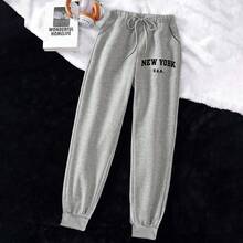 Plus Size Sweatpants - Light Grey - View 4