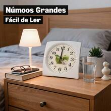 Unisex Practical Style For Bedroom And Office Desk Clock - White - View 3