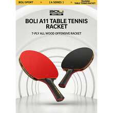 BOER A11 6‑Star Table Tennis Racket Set, 2Pcs All‑Wood Blade Ping Pong Paddles, Table Tennis Training Kit For Students & Amateur Players Daily Sports Practice - Multicolor - View 7