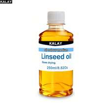 KALAY 精製亞麻仁油繪畫用流體媒介稀釋油，可加入其他油料以延緩乾燥，降低油彩稠度，增加光澤度與透明感，適量使用於稀釋油彩，亦可用於木製家具 - 亞麻仁油 - 查看 9