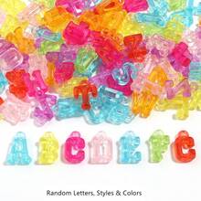 27g Pack (Approx. 100pcs) Colorful Acrylic Letter Charms, DIY Jewelry Making Accessories, Suitable For Necklaces, Bracelets, Earrings, Clothing And Shoes Decoration - Alphabet Pendant - View 10