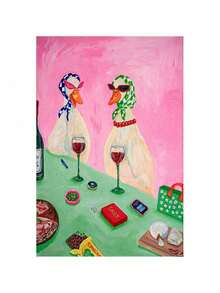 1pc 5D DIY Diamond Painting Unique Style Animal Art. Elegant Party Scene With Anthropomorphic Animal Characters. Full Rhinestone Craft Kit To Develop DIY Skills And Concentration. - round diamond - View 8