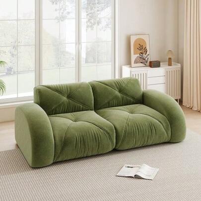 Frameless Sofa, Modular 2-Seater Sofa, 32D High-Density Foam, Suitable For Living Room