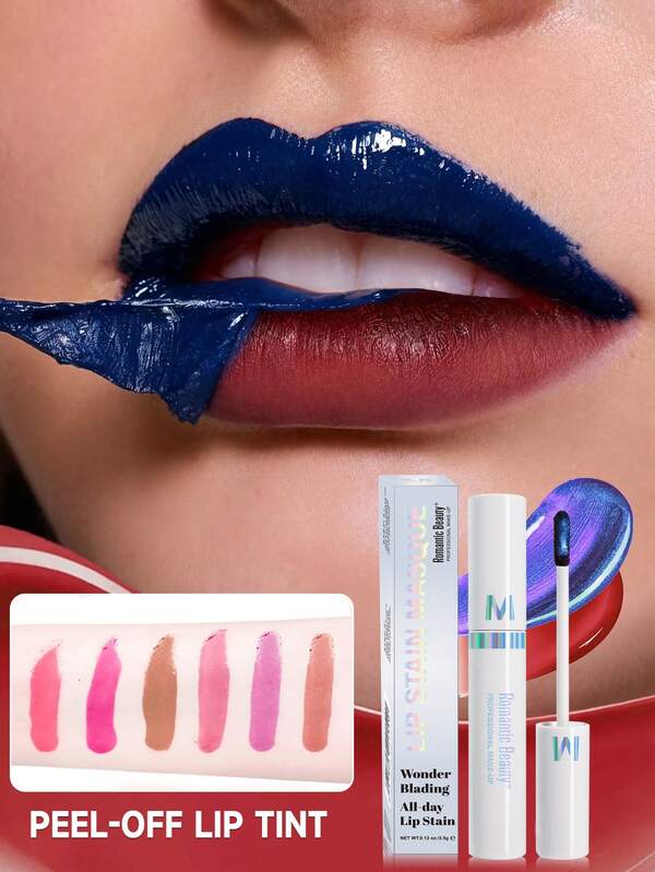 Brillo de labios a prueba de agua y resistente al sudor con efecto pelable - 6 colores disponibles Cuidado de labios pelable, película de labios mate de larga duración a prueba de agua Brillo de labios con color vibrante efecto tatuaje Brillo de labios hidratante sin manchas, fácil de aplicar Nutritivo de larga duración sin adherirse a la taza Labial pelable Brillo de labios pelable, hidratante y nutritivo, crea labios voluminosos, marca de cosméticos de maquillaje, adecuado para mujeres y niñas, opción perfecta para el invierno, esencial de moda Y2K, regalo de cumpleaños, Navidad, cuidado de labios para fiestas y reuniones, accesorio de maquillaje ideal para crear un look perfecto, mejor color