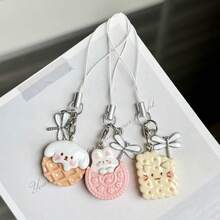 1pc Cute Pet Cookie Phone Chain Pendant, Best Friend Accessory, Fresh Girl Phone Chain, Simple Versatile Phone Decoration, Small Gift For Meeting - Multicolor - View 9