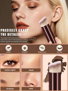 23Pcs Dark Brown Makeup Tool Set, 14Pcs Face & Eye Makeup Brushes, Large & Mini Water Drop Makeup Sponges, Soft Synthetic Bristles, Wet Dry Dual Use Foundation Eyeshadow Cosmetic Tools, Portable Travel Beauty Gift Kit For Makeup Beginners - Multicolor - View 4