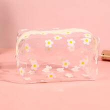 1pc Transparent Waterproof PVC Storage Bag, Large Capacity Fruit & Floral Pattern Pencil Case, Multi-Function Portable Stationery & Cosmetic Organizer, Back To School Daily Travel Holiday Mini Gift - Multicolor - View 16